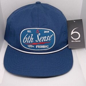 6th Sense Men's Fishing Ajustable Hat Blue NWT